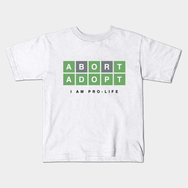 Pro Life - Abortion - Wordle Kids T-Shirt by Design By Leo